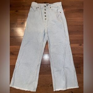 Abercrombie & Fitch Striped Wide-Leg Jeans